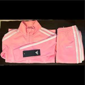 Adidas Toddler Tracksuit, 4T, Light Pink